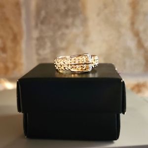 Avon sterling silver belt buckle ring